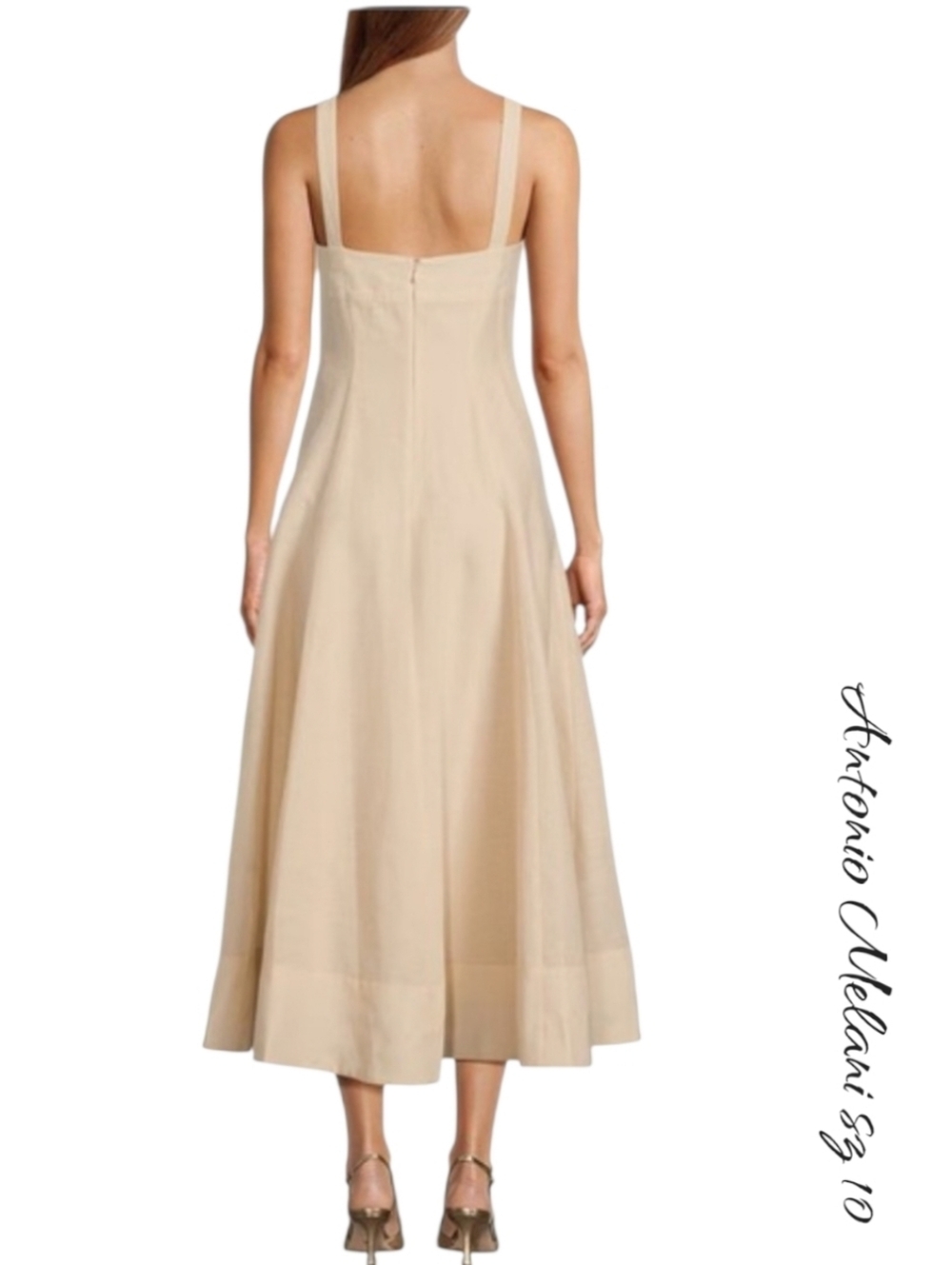 NWT Antonio Melani x Simkins Page Soutache Linen Maxi 10 - Picture 2 of 14